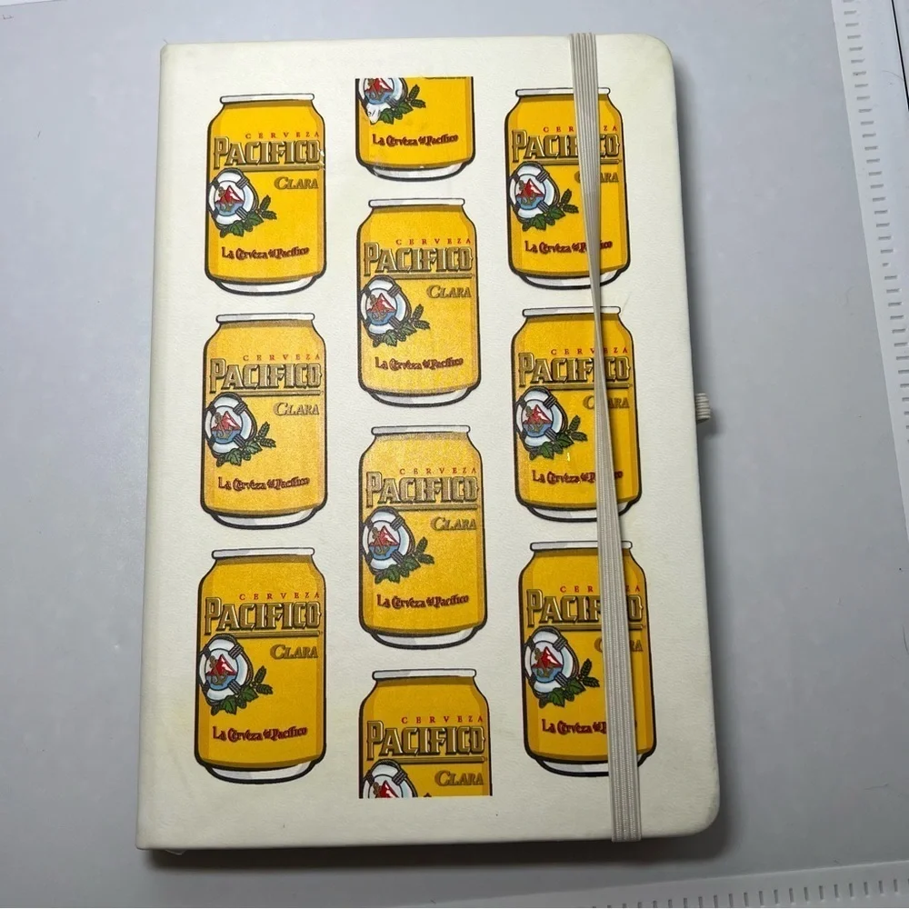 Eccolo Lined Journal Notebook, Pacifico Beer Calendar With Extra Pocket